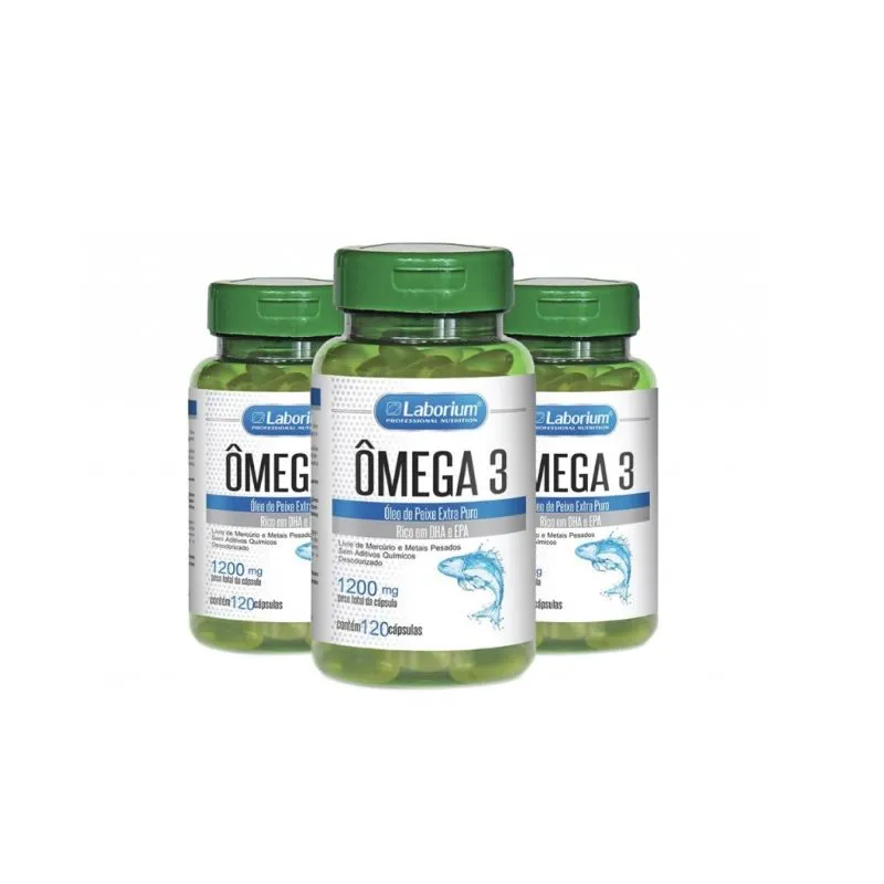 Kit 3 - Ômega 3 1000mg - 120 Cápsulas Laborium