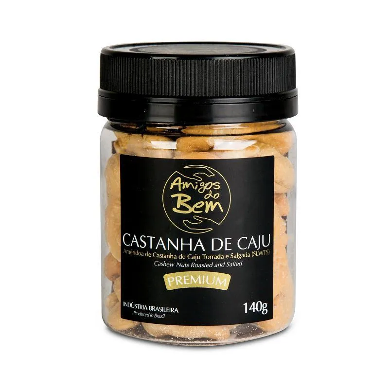 Kit 2x: Castanha De Caju Salgada Premium Amigos Do Bem 140g