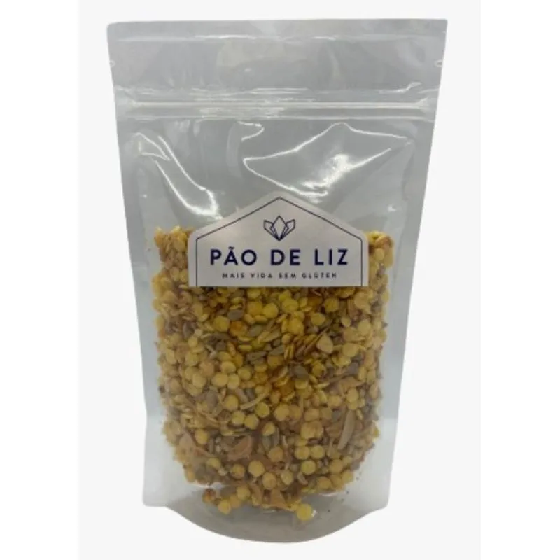 Kit 2x: Granola Salgada Sem Glúten Low Carb Pão De Liz 200g