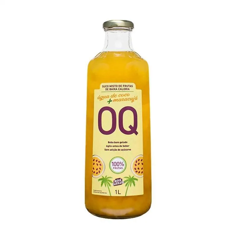 Kit 2x: Suco Misto De Água De Coco E Maracujá Oq 1l