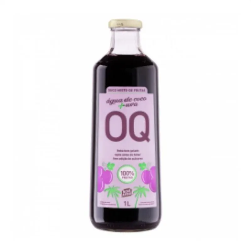 Kit 2 Suco Misto De Água De Coco E Uva Oq 1l