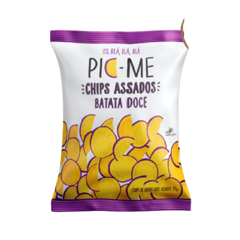 Kit 2x: Chips Assado Batata Doce Pic Me 34g