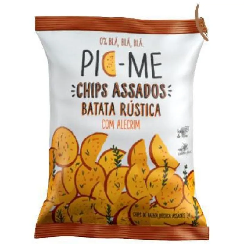 Kit 2x: Chips Assado Batata Rústica Com Alecrim Pic Me 34g
