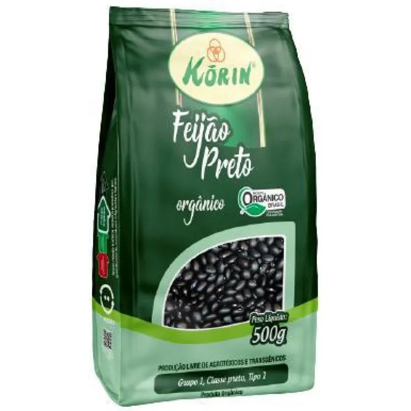 Kit 2x: Feijão Preto Orgânico Korin 500g