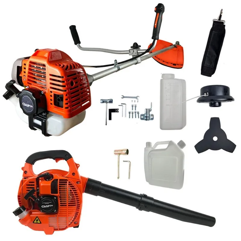 Combo Jardinagem Roçadeira Gasolina 2,5HP 52cc + Soprador de Folhas Lateral 0,9HP 26cc Carbon Fak