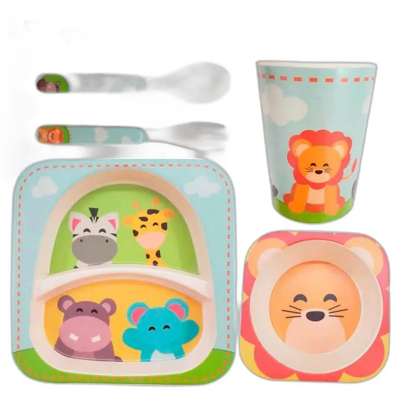 Jogo Para Refeição Infantil Eco Friendly Safari - Mimo Style