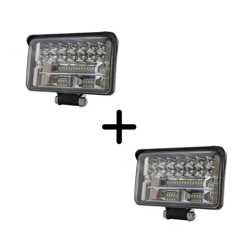 2 Farol Milha 108w Led 4'' Duas Fases Off Road Caminhão 4x4