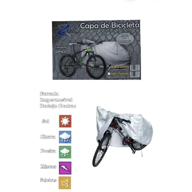 Capa Protetora Sol / Chuva Impermeavel Para Cobrir Bicicleta