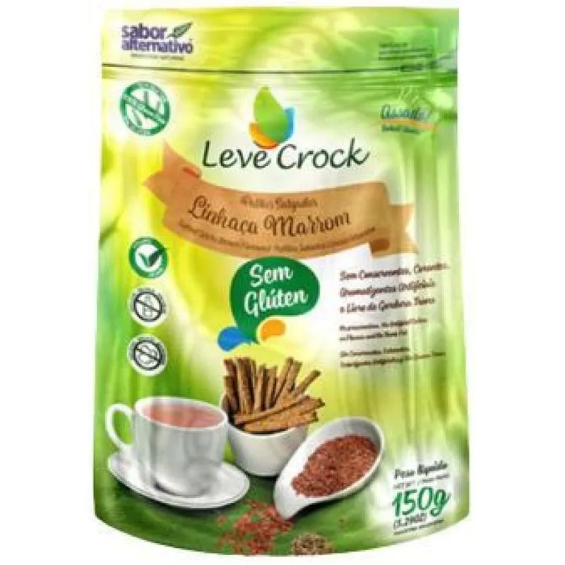 Kit 2x: Biscoito Palito Linhaça Sem Glúten Leve Crock 150g