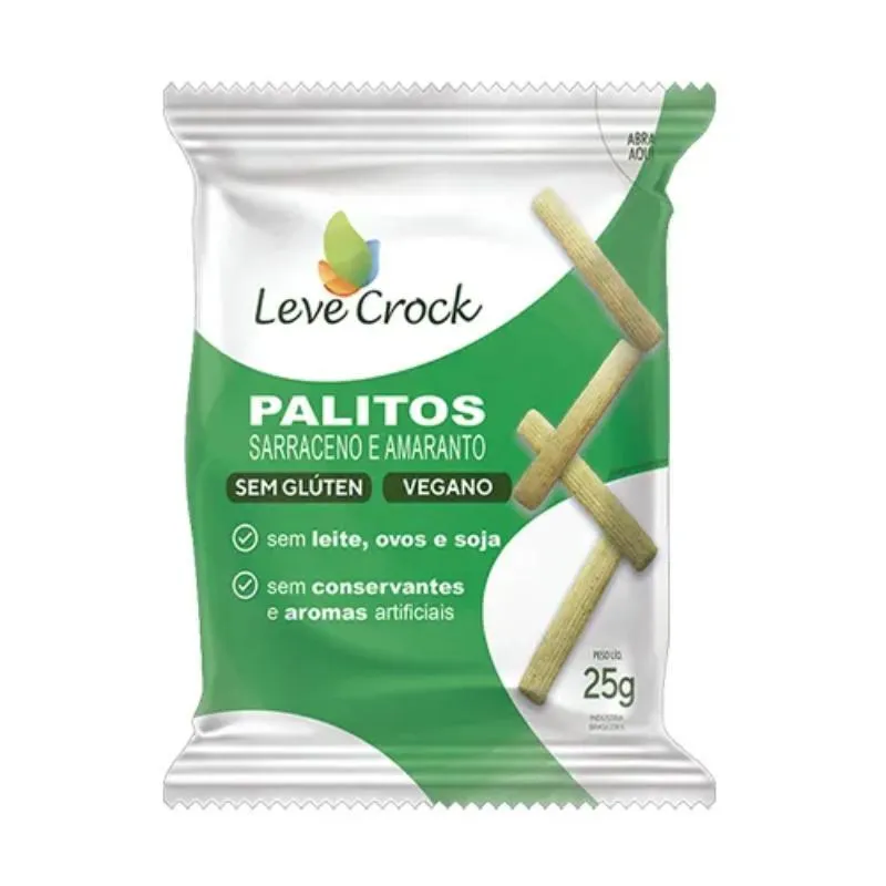 Kit 2x: Biscoito Palito Sarraceno/amaranto Leve Crock 25g