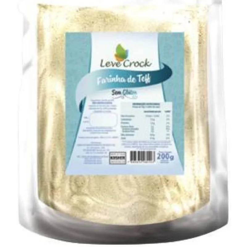 Kit 2x: Farinha De Teff Sem Glúten Leve Crock 200g