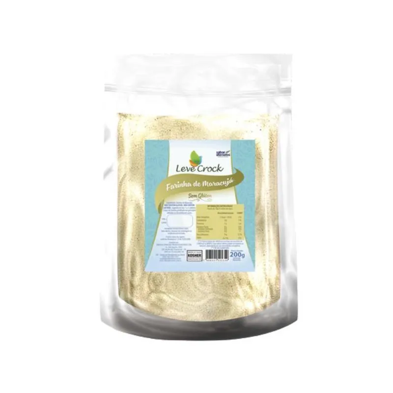 Kit 2x: Farinha De Maracujá Sem Glúten Leve Crock 200g