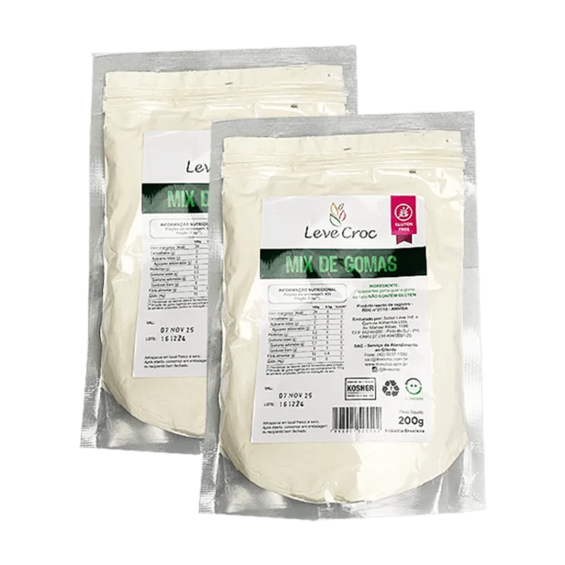 Kit 2x: Mix Gomas Guar/xantana Sem Glúten Leve Crock 200g