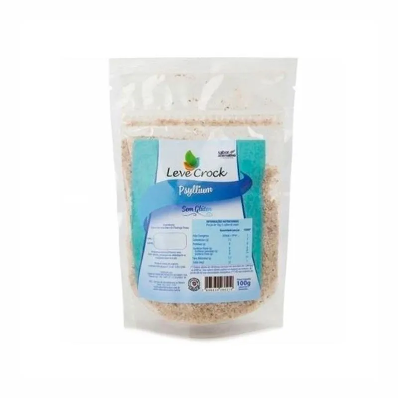 Kit 2X: Psyllium Fibra Natural Sem Glúten Leve Crock 100g