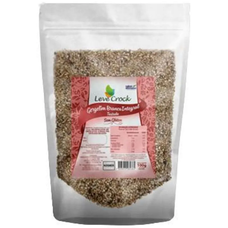 Kit 2x: Gergelim Branco Integral Sem Glúten Leve Crock 100g