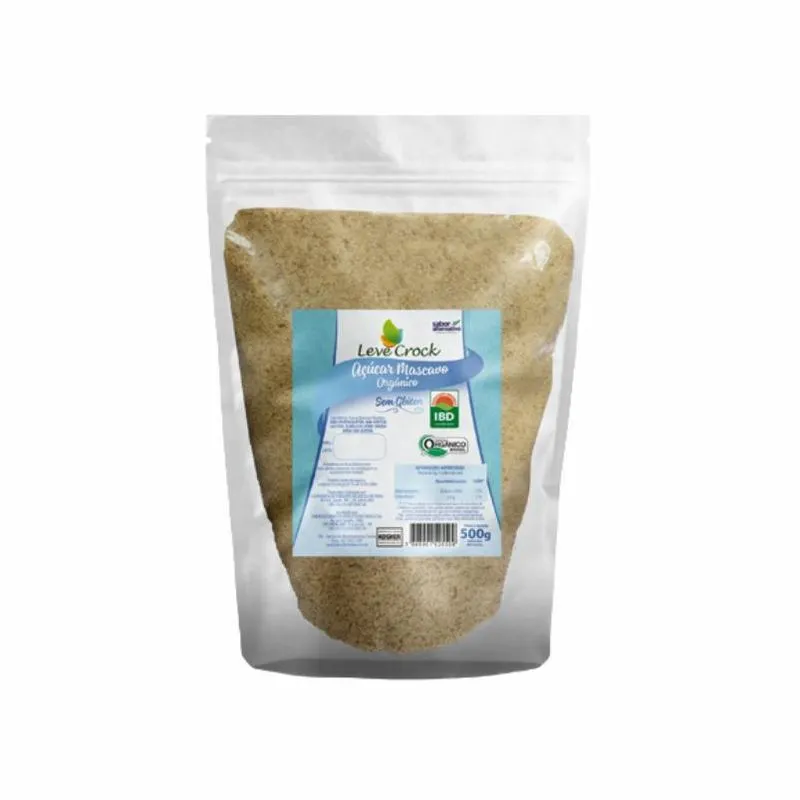 Kit 2x: Açúcar Mascavo Orgânico Leve Crock 500g