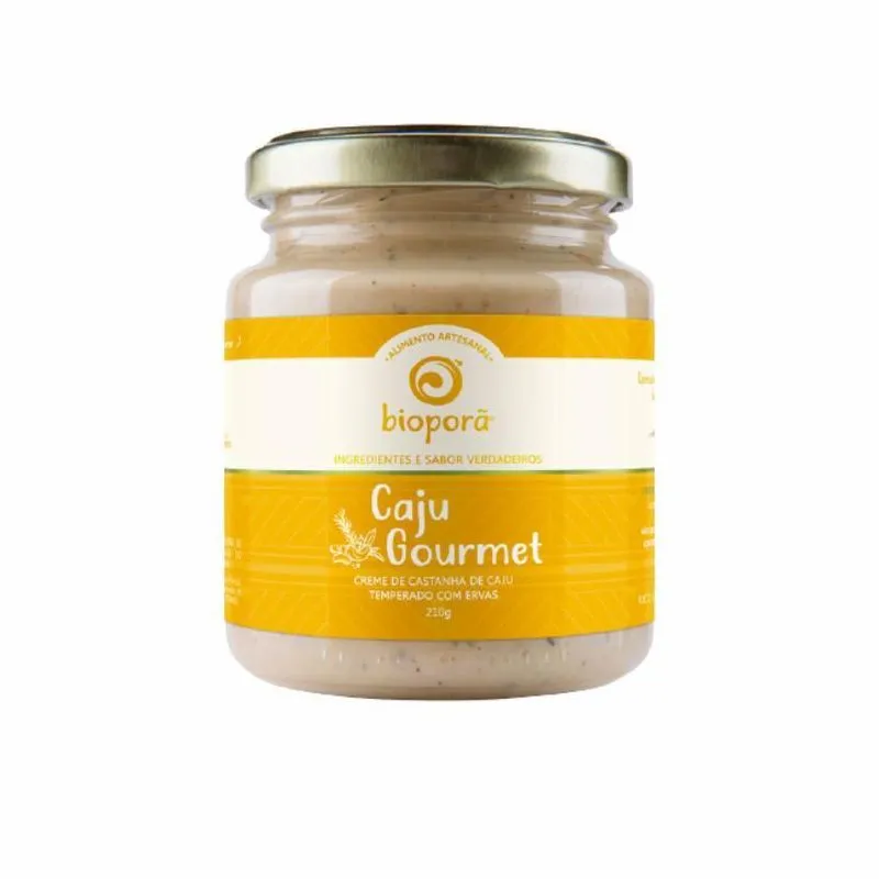 Kit 2 Caju Gourmet Pasta Castanha/erva Vegana Bioporã 210g
