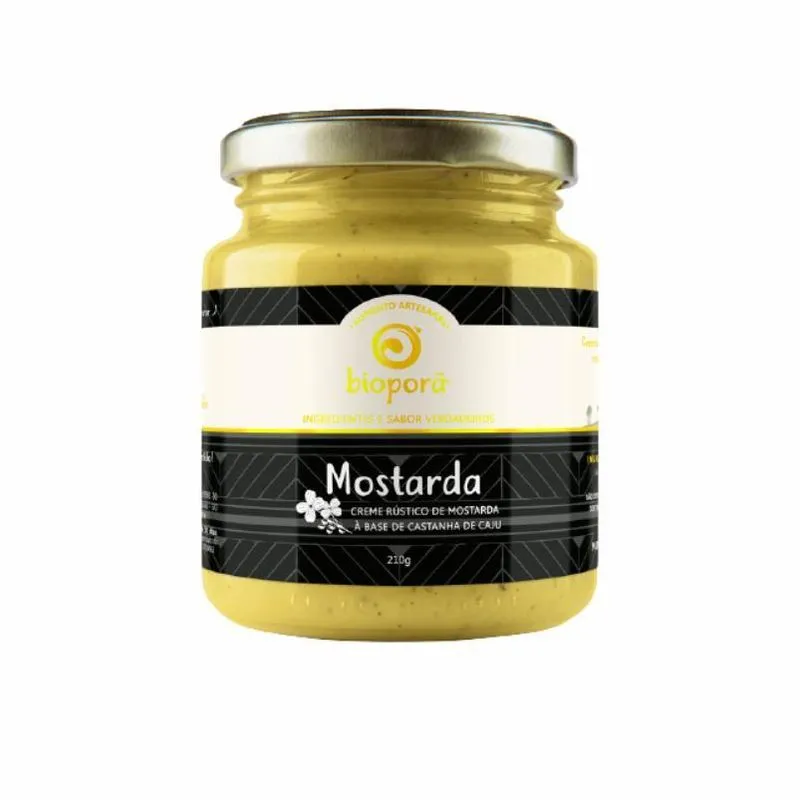 Kit 2 Mostarda Rústica Com Castanha Vegana Bioporã 210g