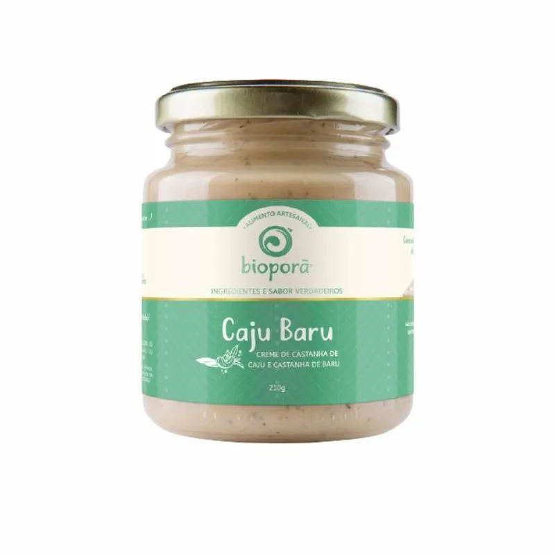 Kit 2x: Caju Baru Pasta De Castanha/baru Vegana Bioporã 210g