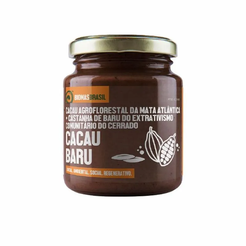 Kit 2 Cacau Baru Pasta De Castanha/baru/cacau Bioporã 210g