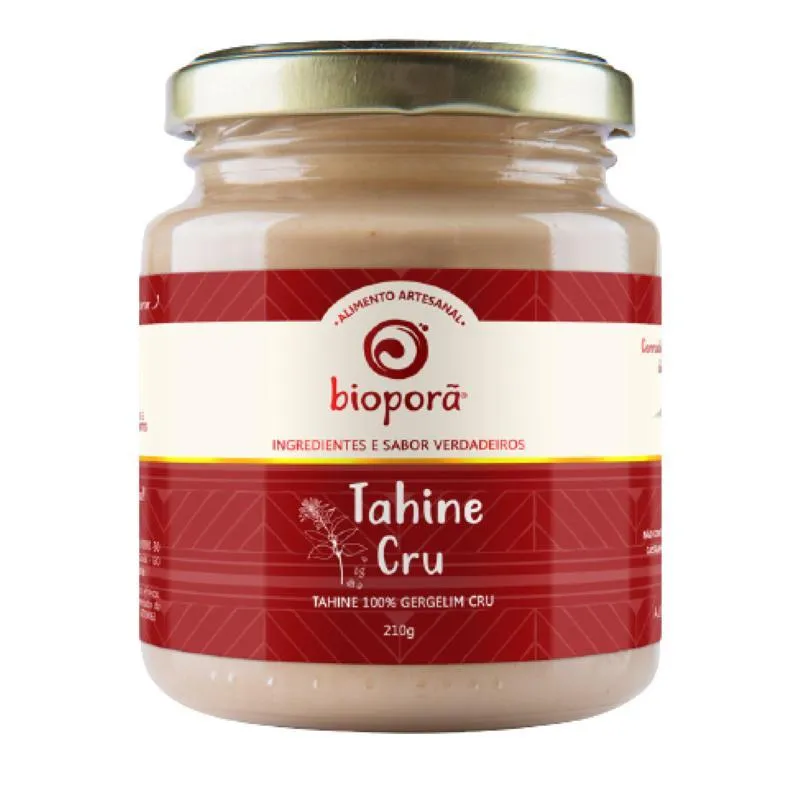Kit 2x: Tahine Cru 100% Gergelim Cru Vegano Bioporã 210g