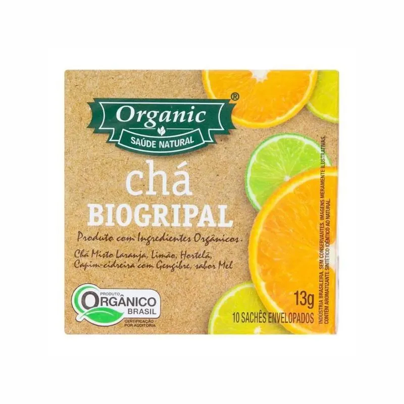 Kit 2x: Chá Orgânico Biogripal Organic 10 Sachês