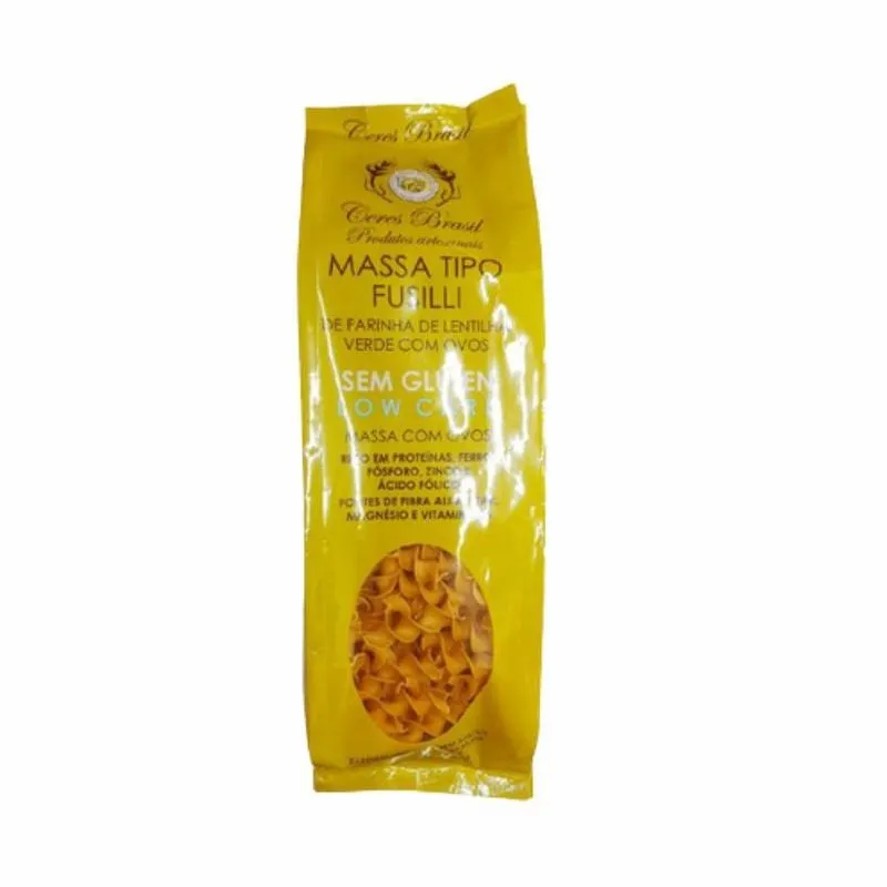 Kit 2x: Macarrão Fusilli Lentilha Verde S/ Glúten Ceres 200g