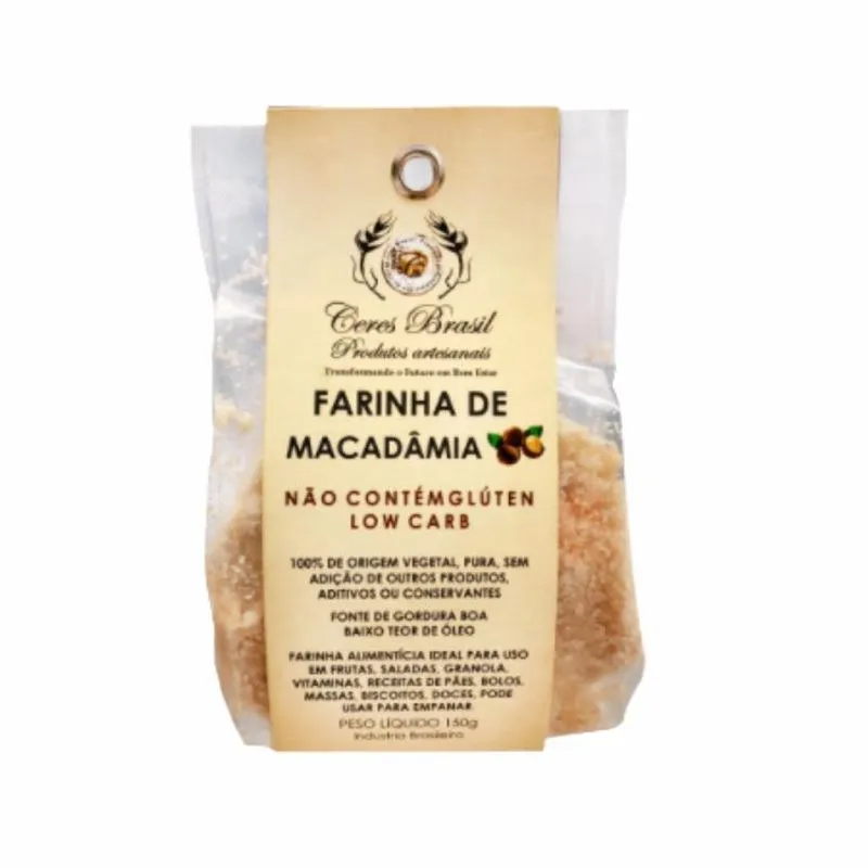 Kit 2x: Farinha De Macadâmia Sem Glúten Ceres 150g