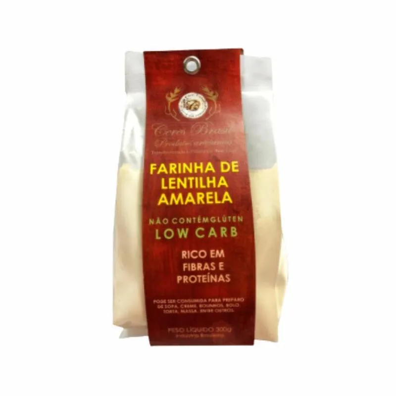 Kit 2x: Farinha De Lentilha Amarela Sem Glúten Ceres 300g