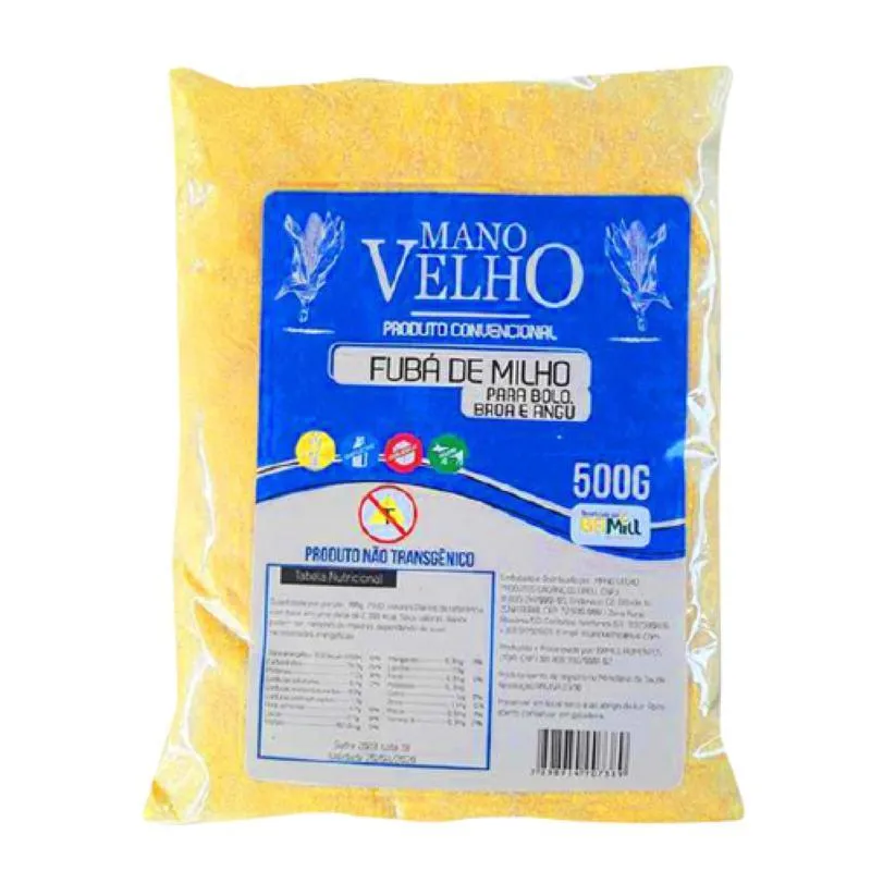 Kit 2x: Fubá De Milho Natural Mano Velho 500g