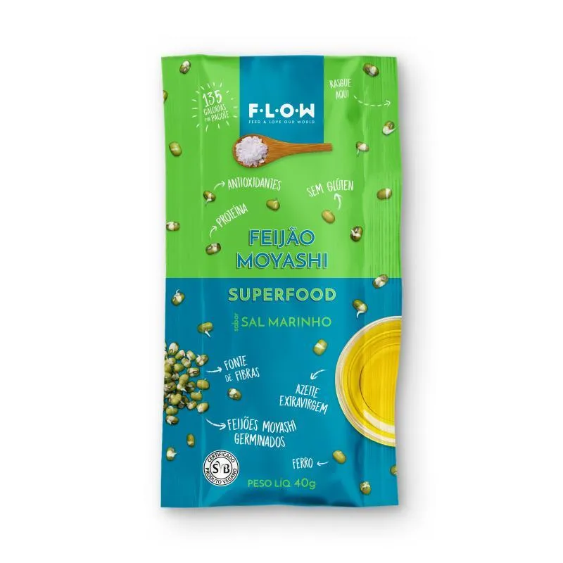 Kit 2 Snack De Feijão Moyashi Com Sal Marinho Flow 40g
