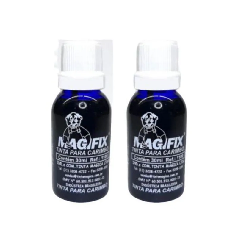 Kit 2 Un Tinta Para Carimbo Esmeralda 30 Ml Magifix