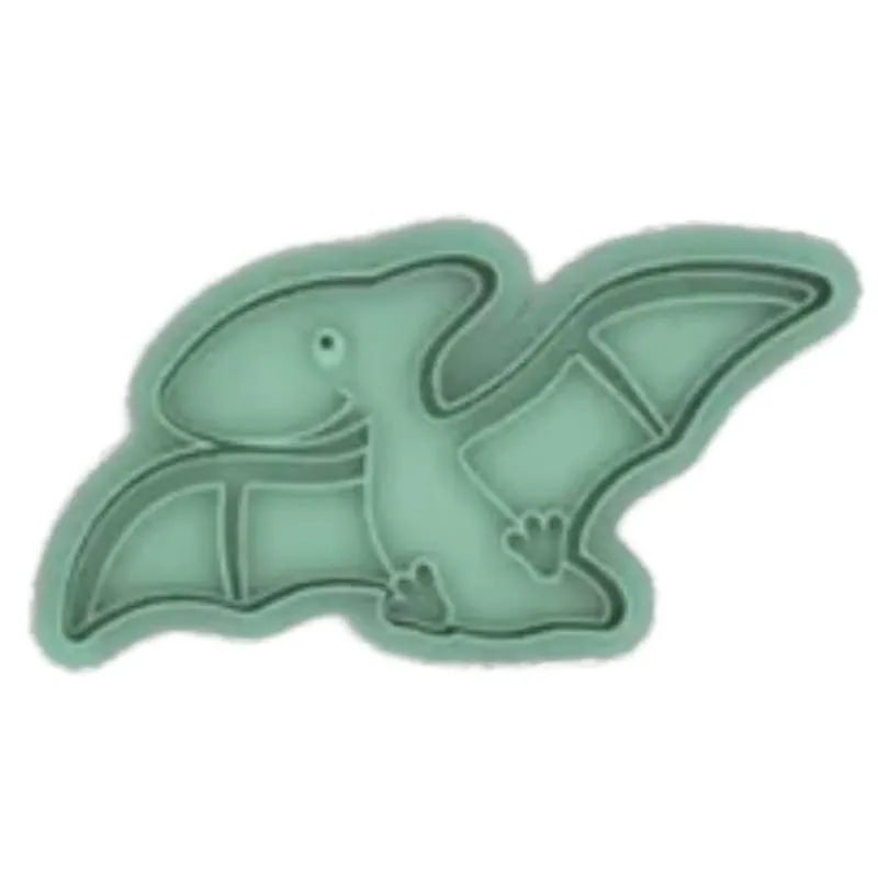 Kit 6 Cortador Marcador Dinossauro Floresta Cookie Americana