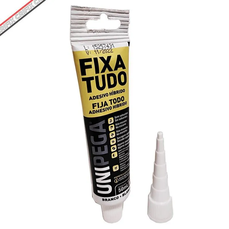 Cola Fixa Tudo Branco Alto Poder Adesão Até Debaixo D'água