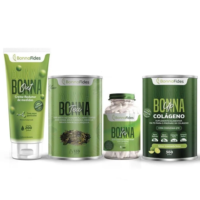 Kit Creme + Chá+ Suplemento+ Colágeno Pó Limão - Super Bonna