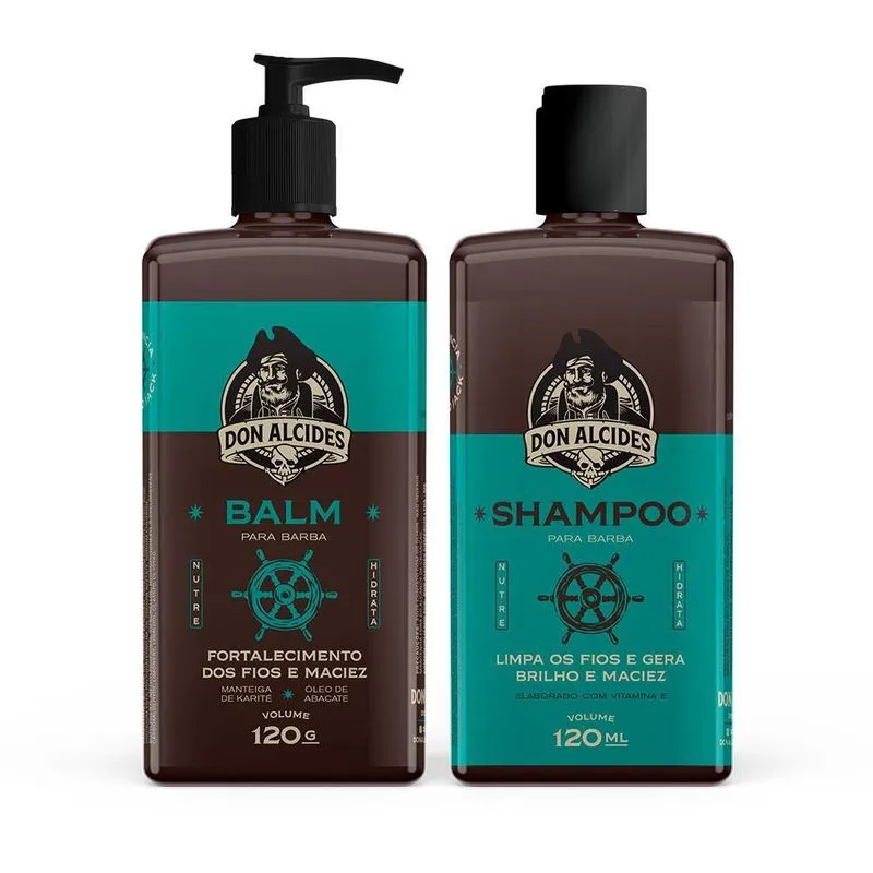 Kit Balm E Shampoo Para Barba Don Alcides Calico Jack