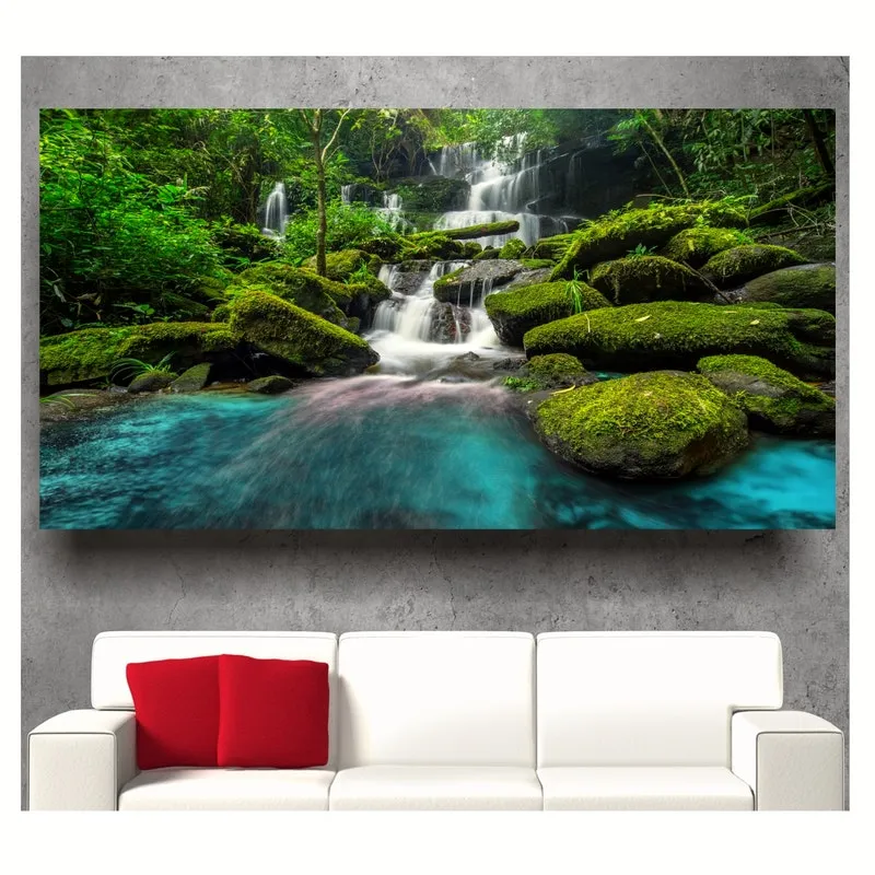 Papel De Parede Cachoeira Natureza Paisagem 2m² Adesivo S81