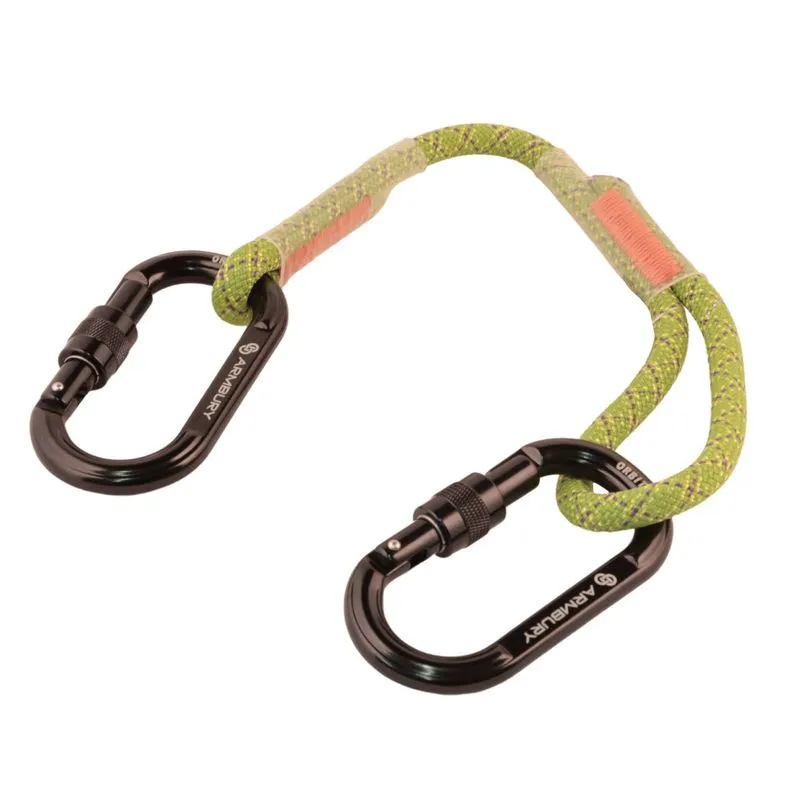 Solteira De Corda Dinâmica 40cm + 2 Mosquetões Ovais Armbury