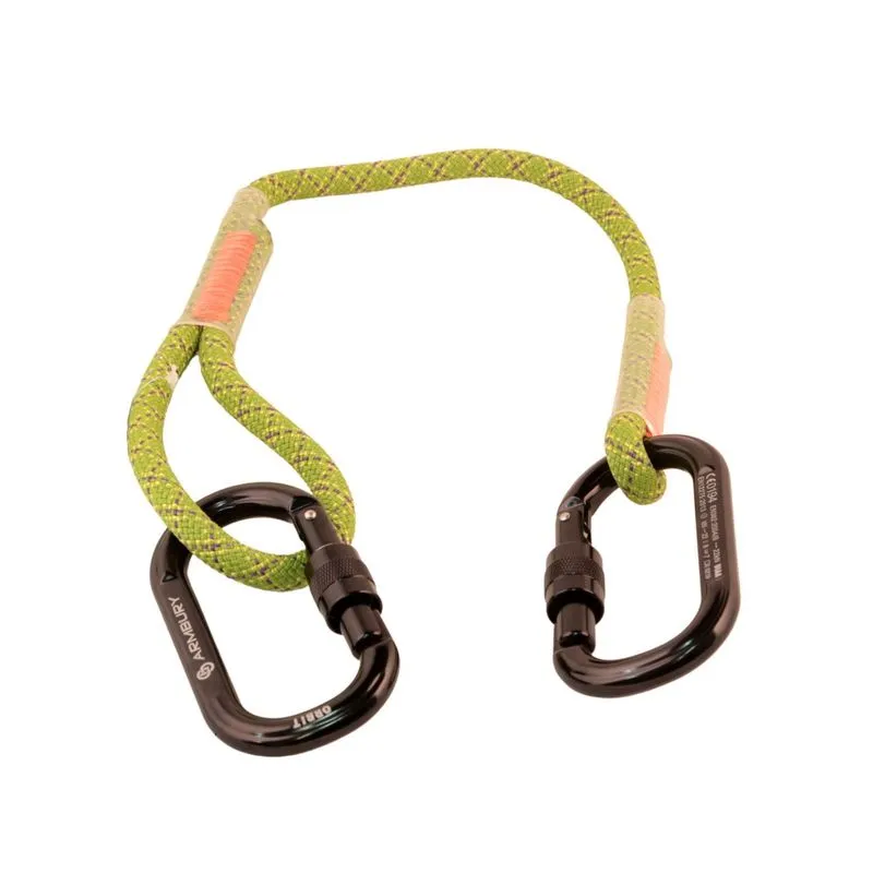 Solteira De Corda Dinâmica 55cm + 2 Mosquetões Ovais Armbury
