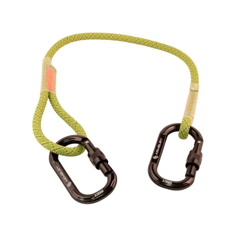 Solteira De Corda Dinâmica 70cm + 2 Mosquetões Ovais Armbury