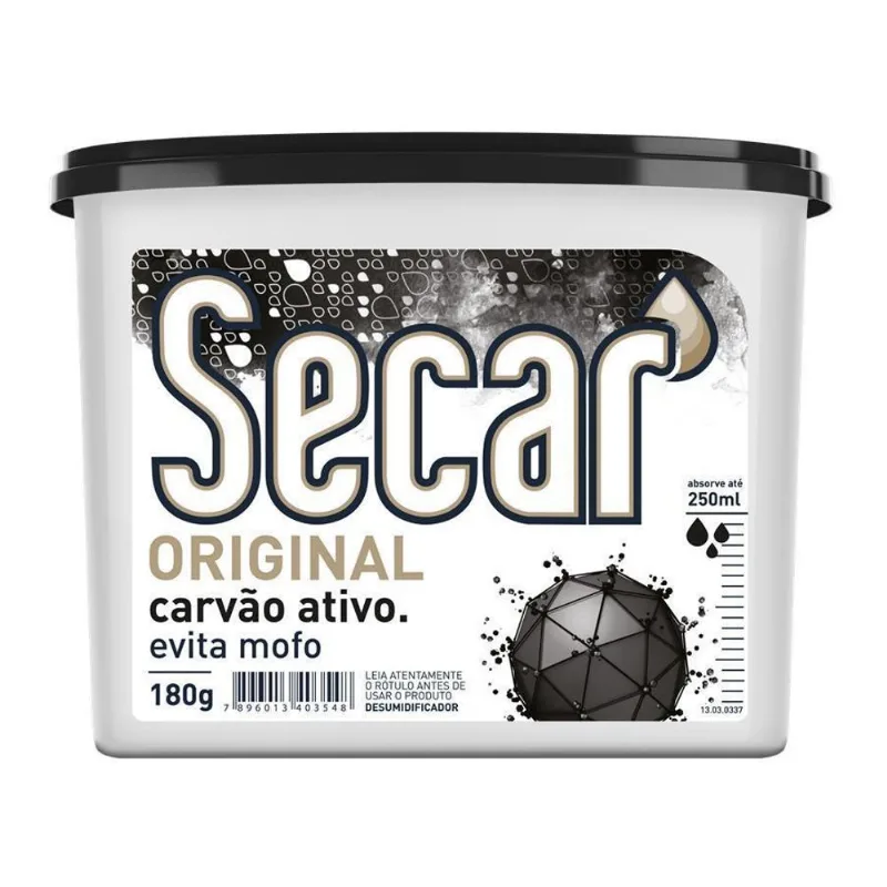 Anti Mofo Secar Original 12x180g - Carvão Ativo