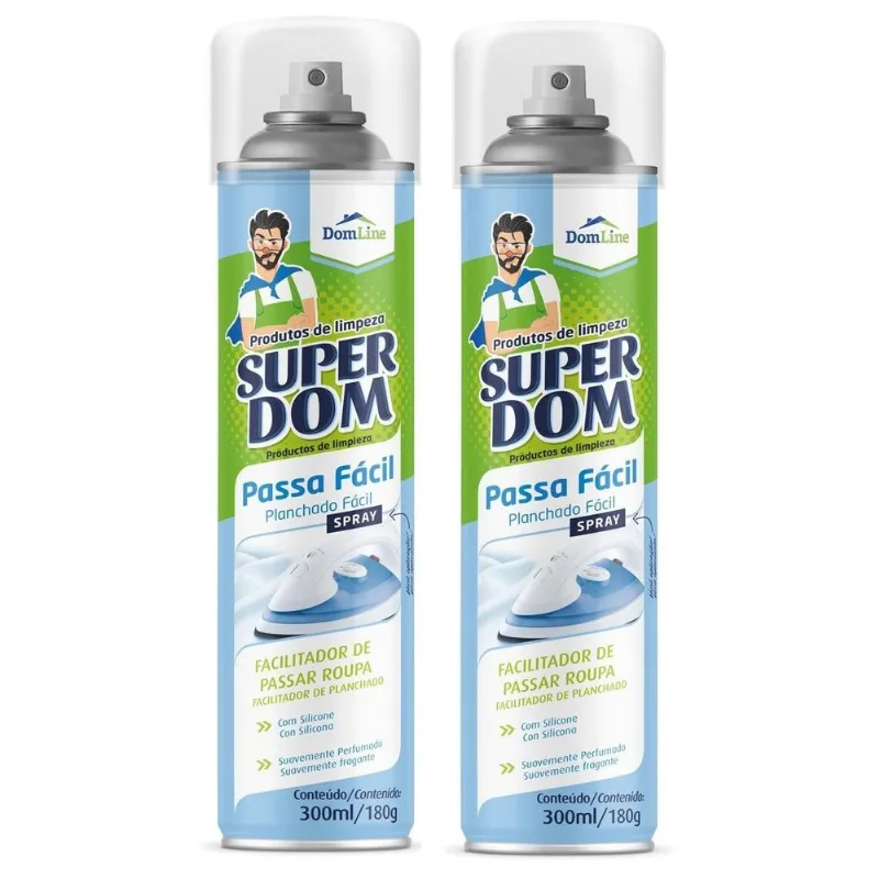 Kit 2 Spray Passa Fácil Domline Facilita Passar Roupas 300ml