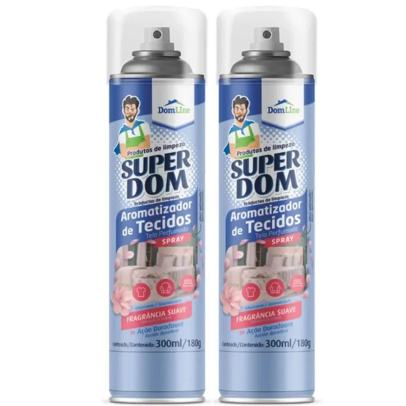Kit 2 Aromatizador De Tecidos Lavanda E Cedro Domline - 300ml