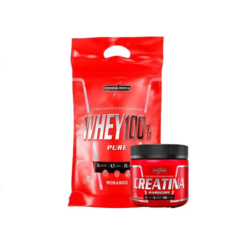 Combo Whey 100% Pure Rf 907g+creatina 150g - Integralmédica