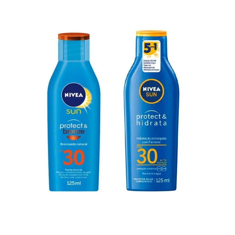 Combo Nivea Protect&amp;hidrata Fps30 + Protect&amp;bronze Fps30