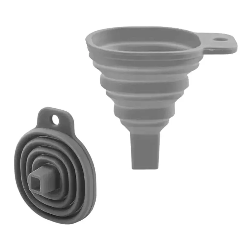 Funil Flexível Cinza Silicone Cozinha Uny Home