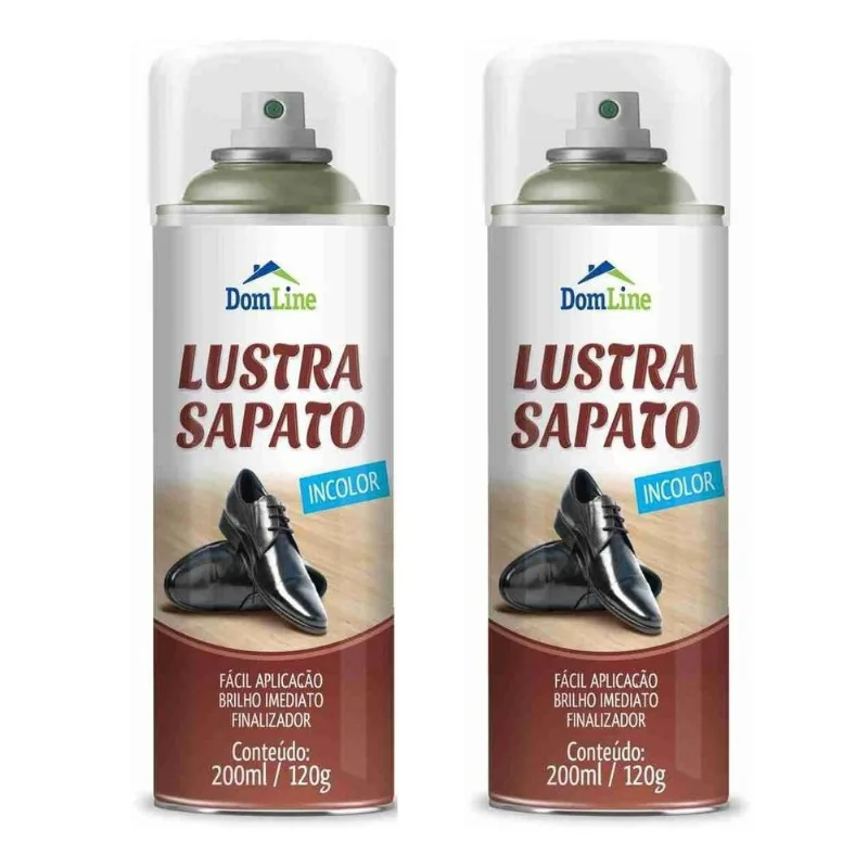 Kit 2 Lustra Sapato Incolor Domline Spray 200ml