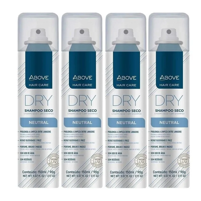 Kit 4 Shampoo A Seco Neutral 150Ml Above