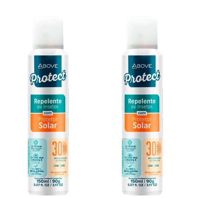 Kit 2 Repelente Insetos Com Protetor Solar Fps30 Above 150Ml