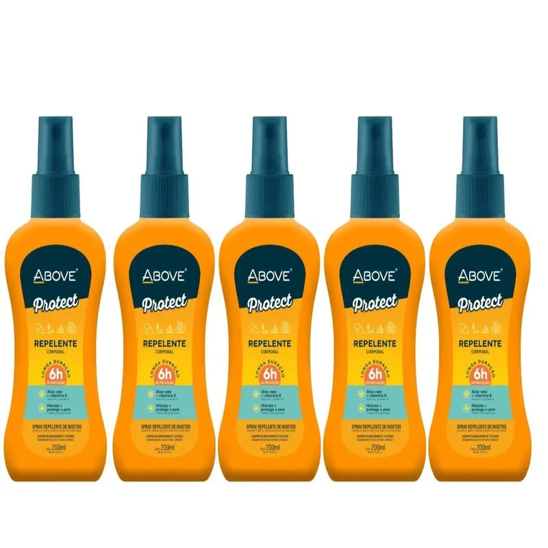 Kit 5 Repelente De Insetos Above 200ml - Protect Spray